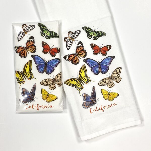 California Butterfly Tea Towel