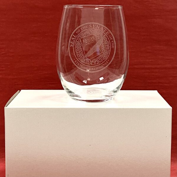 Wine Glass with Senate Seal