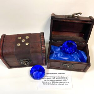 Treasure Box with Replica Benitoite