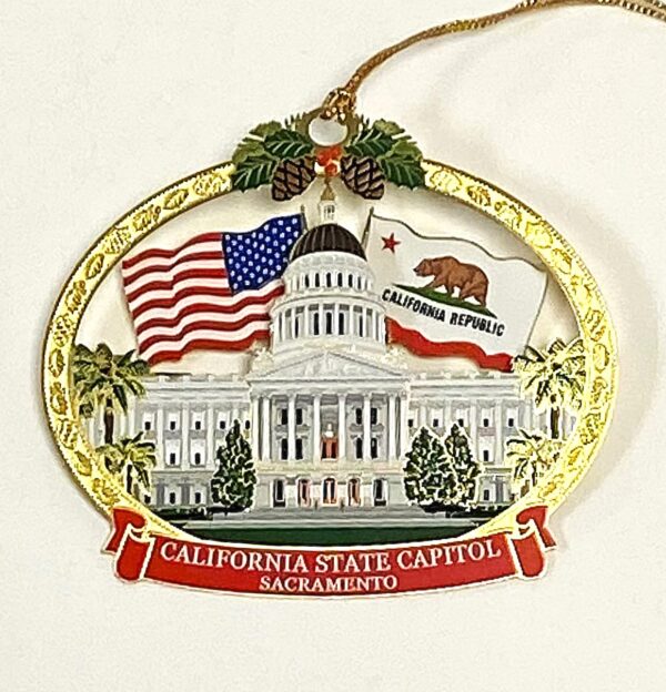 Capitol Dual Flag Ornament