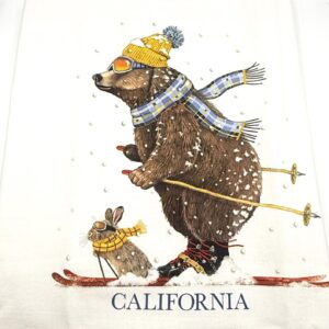 Ski Bear Tea Towel